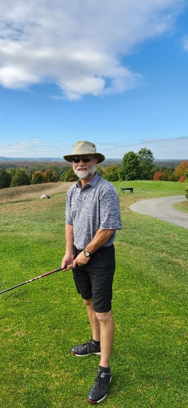Mark golfing up north
